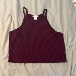 Purple crop top tank